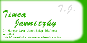 timea jamnitzky business card